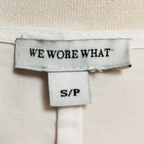 WeWoreWhat Blanca Wrap Dress Womens Size Small White Plunge Long Sleeve Poplin - Picture 8 of 16